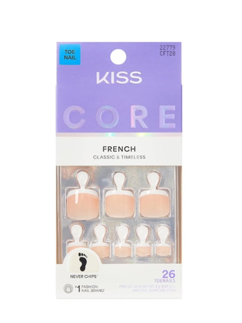 Kiss French Toe Nails 'Two of a Kind'
